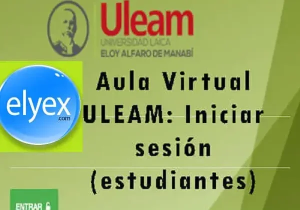 Aula Virtual ULEAM: Iniciar sesión (estudiantes)