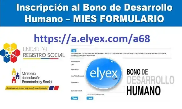 Bono de desarrollo humano: Inscripción online