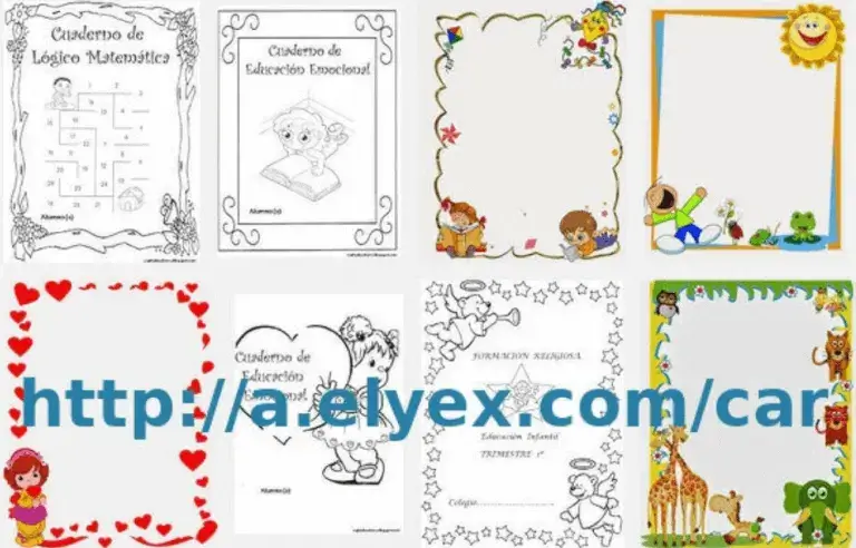 Caratulas para niños cuadernos, Imágenes Imprimir Dibujos