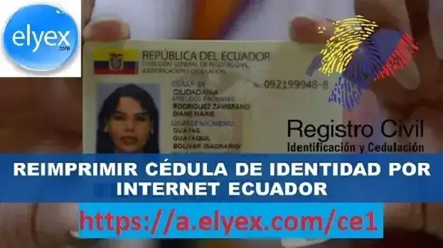 Reimpresión Cédula de Identidad por Internet Ecuador