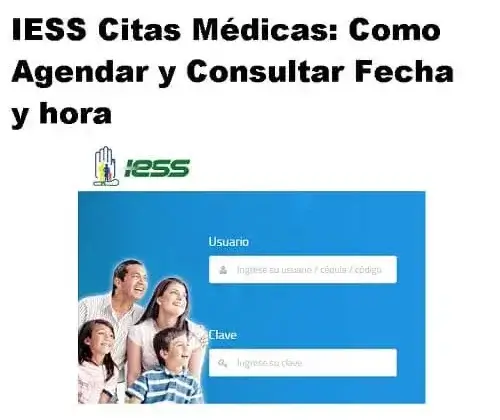 IESS Citas Médicas: Como Agendar y Consultar Fecha y hora