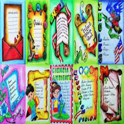 Conoce los modelos de carátulas para cuadernos