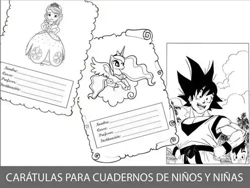 Modelos de Carátulas para Cuadernos