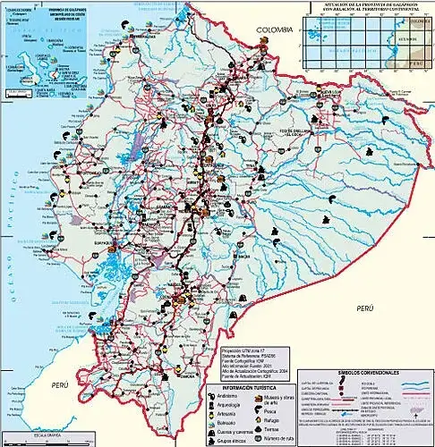 mapa vial actualizado ecuador