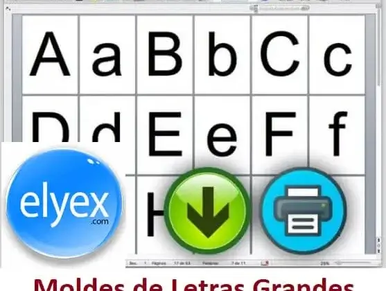 Moldes de Letras Grandes para Imprimir y Recortar Word y PDF