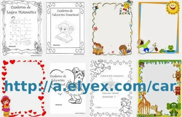 Caratulas para niños cuadernos, Imágenes Imprimir Dibujos