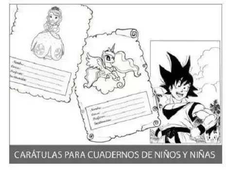 Carátulas bonitas para cuadernos de niños  y Niñas