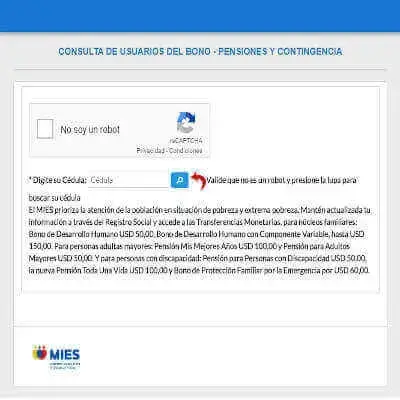 Bono de Desarrollo Humano Inscripciones por Internet