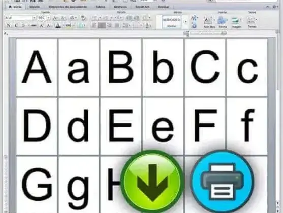 Moldes de Letras Grandes (para Imprimir y Recortar) Word y PDF