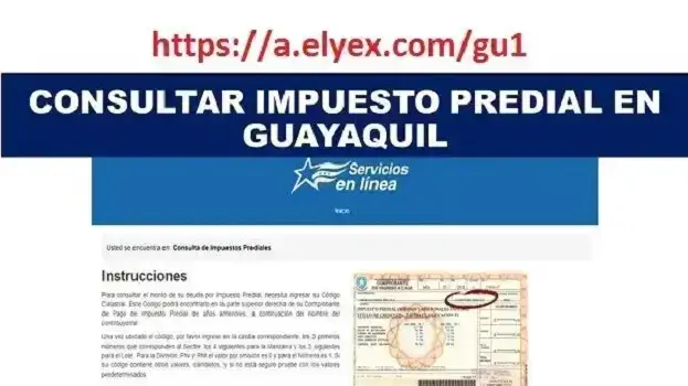 Comprobante de pago de impuesto predial de Guayaquil