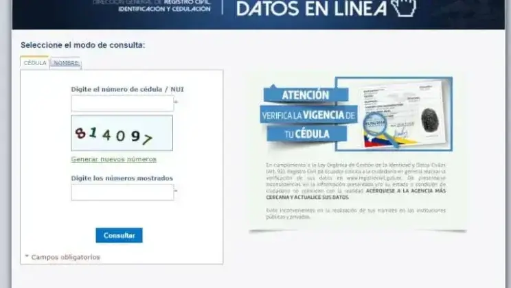 Registro civil cédula de identidad – Consulta en línea
